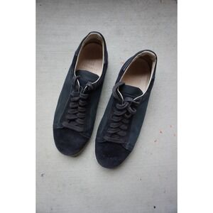 Brunello Cucinelli Ares Suede Canvas Low Top Sneakers Navy Size 42